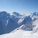 Blick nach Osten: Alphubel, Rimpfischhorn, Monte Rosa
(Bild von TL Peter)