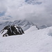 Coperto dalle nubi il Piz Bles, in primo piano l'altra cima dello Schwarzhorn.