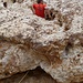 Klettern durch die Riesen - Sanduhr in der Tour Il Bimbi