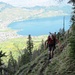 im Zickzack höher;<br />ein bereits toller Blick über Buochs und Ennetbürgen zum Bürgenstock