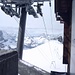 Blick vom Gobba di Rollin (3899m) zum Chli Matterhorn (3883,0m). Beide Gipfel sind mit einem Skilift verbunden.