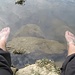 Füße kühlen in der Donau