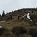 Alpinos beim Gipfelsturm