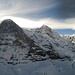 Blick aus dem Heli: Eigernordwand, Mönch, Jungfraujoch, Jungfrau