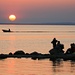 Sundowner und Sonnenuntergang