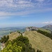 Blick über den Kamm des Bogartenfirsts und das Appenzellerland. Ganz rechts der Hohe Kasten.