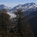 Aussicht beim Aufstieg zum Hotel Belalp auf den Grossen Aletschgletscher.<br /><br />Darüber sind Strahlhorn (3027m), Eggishorn (2926,7m) und Bettmethorn (2858m).