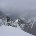 Vernebelte Gipfelaussicht von der Firnkuppe beim Schinhorngipfel auf die Wysshörner.<br /><br />Von Oben nach Unten: Nördliches Wysshorn (3625m), Wysshorn (3546m), Südliches Wysshorn (3481m).