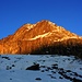 Foto vom 4. Schinhorn Besteigungsversuch (8.-10.4.2011):<br /><br />Leuchtendes Sparrhorn (3020,9m) in der Morgensonne nach einer Biwaknacht.