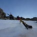 50 Grad steiler Zustieg zum Glacier du Chardonnet