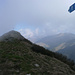 Cima della Trosa Gipfel auf weiss-blauer Route