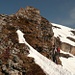 Gipfelaufbau Girenspitz, etwas brüchig und schrofig: ein T5 Genuss