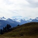 Bishorn, Weisshorn, Zinalrothorn, Obergabelhorn, Matterhorn und Dent Blanche