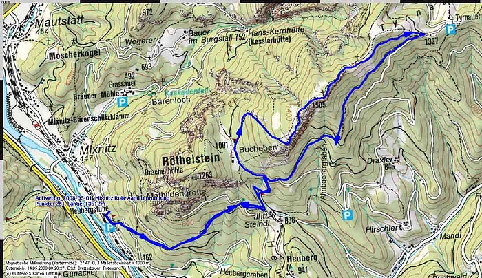 Karte zur Tour - Fotos [hikr.org]