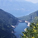 La diga di Contra è una diga di tipo arco. È la quarta più alta in Svizzera dopo quelle del Luzzone (TI), di Mauvoisin (VS) e della Grande Dixence (VS). Venne costruita tra il 1960 e il 1965.
Il lago creato dalla diga sbarra il corso del fiume Verzasca. Confina con i comuni di Corippo, Vogorno, Mergoscia, Gordola e Tenero-Contra.Il lago alimenta una centrale idroelettrica a tre turbine, con una produzione annua di energia pari a 220 GWh, per due terzi di proprietà della Città di Lugano e per il resto della Azienda Elettrica Ticinese AET.
Vi si pratica il bungee jumping; è una delle installazioni fisse tra le più alte del mondo e proprio qui è stata girata la scena del lancio all'inizio del film Agente 007 - GoldenEye (1995).
Accanto alla diga vi è una centrale idroelettrica, che sfrutta l'acqua del lago.