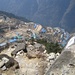 Namche von oben beim Aufstieg nach Khumjung über einen Grat