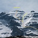 Bild vom 7.Mai, zeigt ca den Aufstieg durch die Clariden Nordwand.<br />Gelb die Variante wenn links blank ist. 