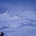Ausblick über die Schneeflächen des Rhone- und Triftgletschers