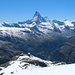 Gipfelblick zum verbauten Unterrothorn und - natürlich - dem Matterhorn