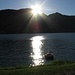 Il sole illumina il lago di Olginate