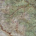 Die alte jugoslawische Karte von 1985 welche ich für die Besteigung des zweithöchsten Berges vom Kosovo benutzte. Meine Route auf die Gjeravicë / Ђеравица (Đeravica; 2656m) habe ich rot eingezeichnet. 