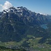 Blick vom Fronalpstock: Vrenelis Gärtli in den Wolken, Klöntalersee und Glarus!