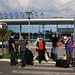 Ankunft am neuen Flughafen von in Podgorica, der Hauptstadt von Montenegro.
