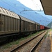 Enorm langer Güterzug bei der Durchfahrt in Premosello.