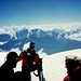 Gipfelfoto Kazbek (5046m), John filmt die beiden beim Singen...