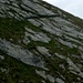 Zwischen Alpe Erbea und Albagno - der Weg führt durch eine Felsplatte