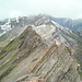 Vue vers le sommet hivernal de La Fava et le Mont-Gond depuis le sommet principal côté 2612m