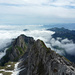 Rückblick auf den wohl eindrücklichsten Grat des Alpsteins