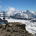Auf dem Gipfel des Engelberger Rotstocks, im Hintergrund, Titlis und Sustenhorn