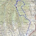 La mappa con il percorso dell'escursione
