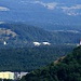 Die beiden Reaktorgebäude von Beznau vom Gebenstorfer Horn aus gesehen.
