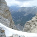 Blick ins Karwendeltal beim Aufstieg zur Mittleren Ödkarspitze