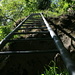 The ladder leading up to the Glecksteinhütte