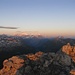 Aussicht vom Graustock zu den prominenten Berner Gipfel.
