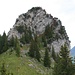 Das Routenbild für den Mittler Goggeien "Südgrat" (mein Abstieg) vom Goggeien Hauptsattel gesehen.