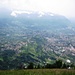 Blick vom Berggasthof Hochmuth auf Dorf Tirol und Meran