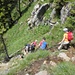 gesicherter Abstieg zur Tripolihütte ...