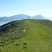 Salendo verso la cresta, sguardo su Terra Biotta e Ponciv
