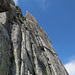 Erste Seillänge des [http://www.hikr.org/tour/post8523.html direkten Südpfeilers], welche laut J.v.K für einen ganzen Klettersommer entschädigt