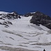 Rückblick auf den einzigen grösseren Gletscher der Dolomiten