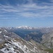 Blick nach Westem zum Bernina - Massiv...