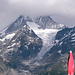 Der Gipfel des Bietschhorn bleibt im den Wolken
