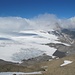 Die weite Hochfläche des Glacier de la Plaine Morte ist heute wolkenverhangen.