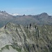 Grat Croara-Bianca vor Grösserem (Forno-Campo Tencia); rechts die steile Abstiegsflanke des Croara (alles vom Mezzodi)
