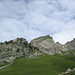Blick auf den Toggenburger Hundstein während einer Kaffeepause an der Alp Flis