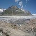 il punto di attacco del ghiacciaio dell'Aletsch